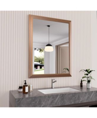 Bathroom Mirror, 72" x 36" Inch Thick Metal Framed Wall Mirrors for Over Sink, Bedroom, Living Room, Entryway, Rectangle Wall-Mounted Mirrors in Dark Brown(Horizontal/Vertical)