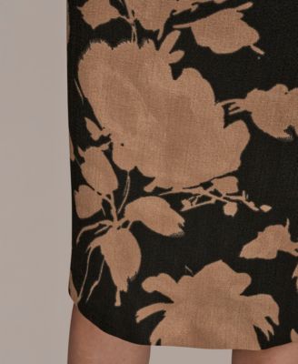 Women's Tweed Floral Sheath Dress