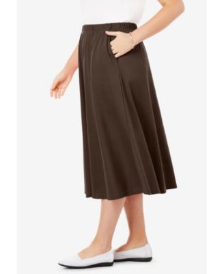 Women's Plus Size 7-Day Knit A-Line Skirt