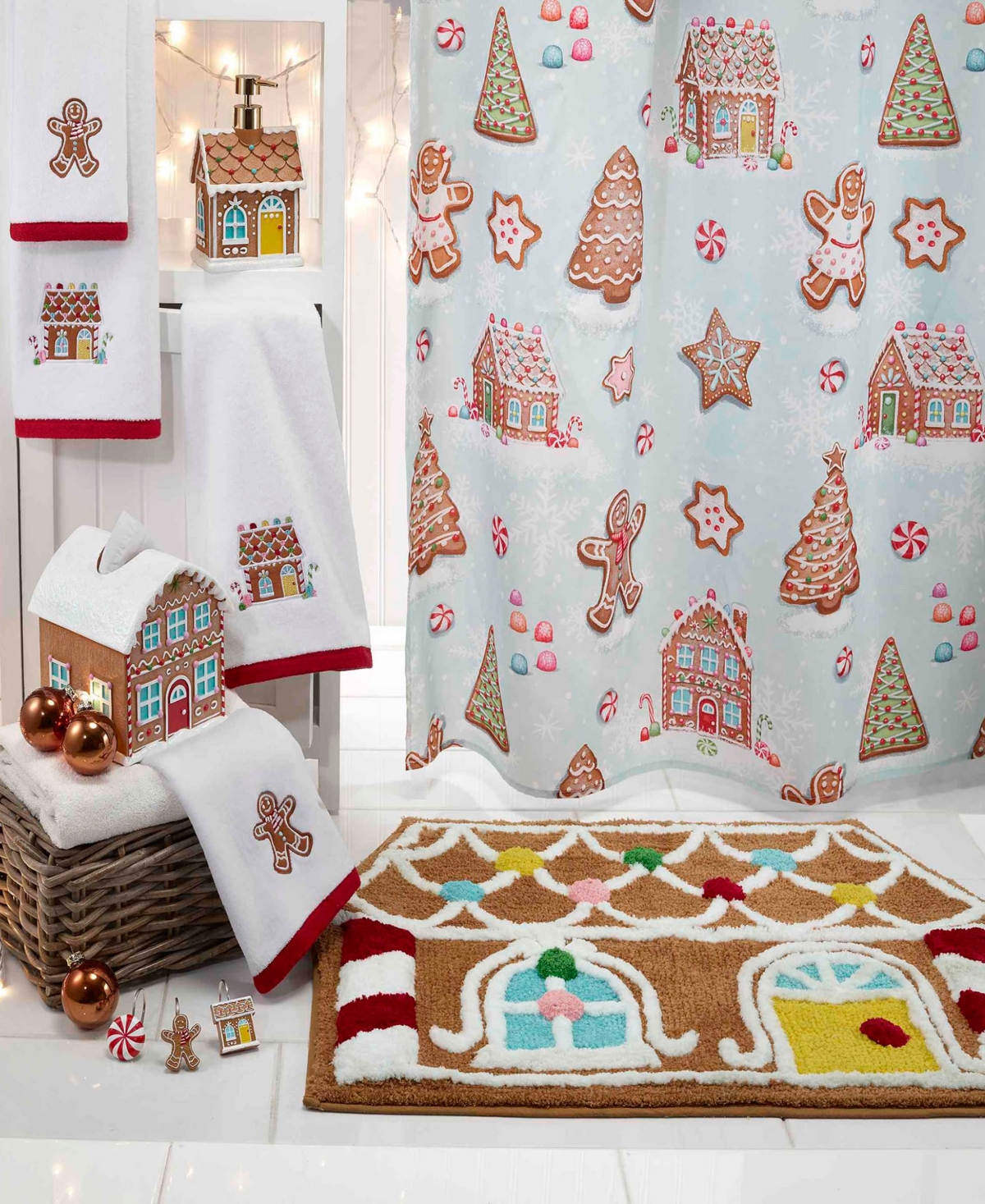 Avanti Sweet Treat Shower Curtain And 12-pc. Shower Curtain Hooks Set In Blue