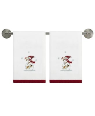 Holiday Cheer Cotton 2-Pc. Hand Towel Set, 28" x 16"