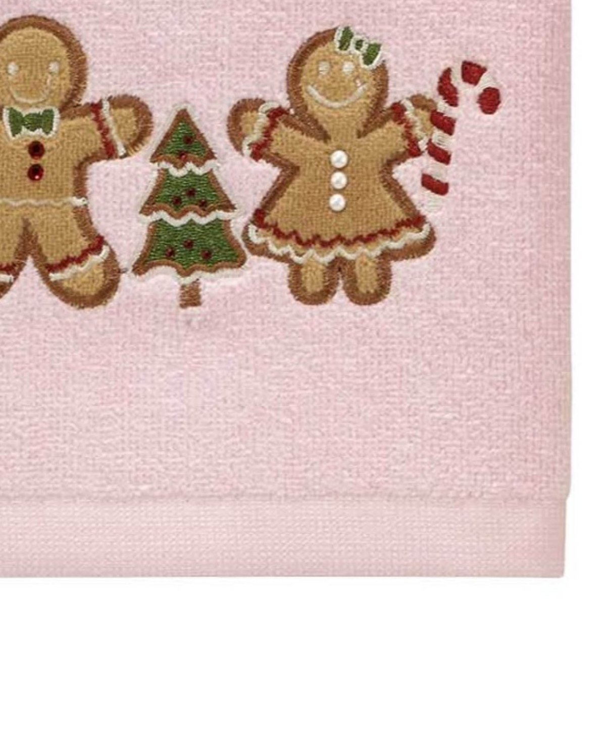 Avanti Gingerbread People Cotton 2-Pc. Hand Towel Set, 28" x 16"