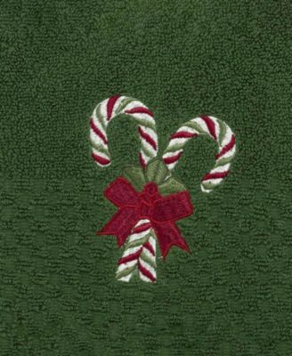 Candy Cane Cotton 2-Pc. Hand Towel Set, 28" x 16"