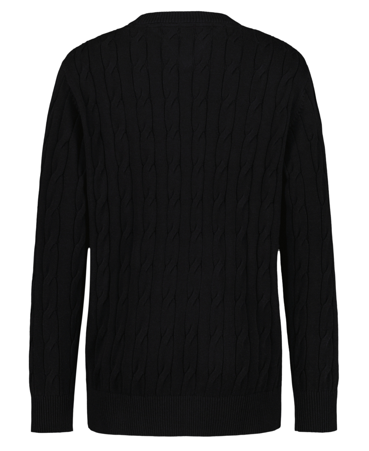 Tommy Hilfiger Boys 8-20 Crewneck Cable Knit Sweater In Black