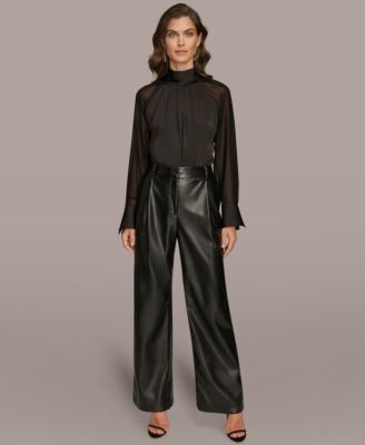 Women's Pleated Straight Pants