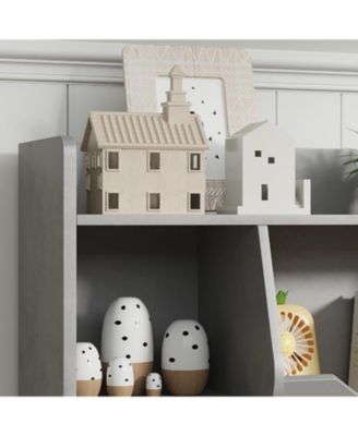 Toy Storage Shelf and Multi-Tier Bookshelf for Kids  Rooms