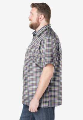 Big & Tall Wrinkle-Resistant Short Sleeve Button Down, Printed