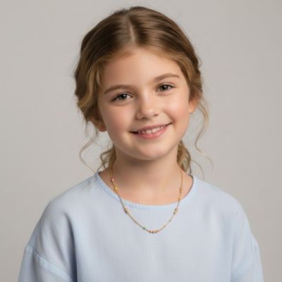 14K Gold Plated with Multi Color Beads Necklace