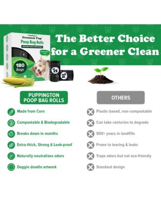 Compostable Dog Poop Bags, Onyx Black