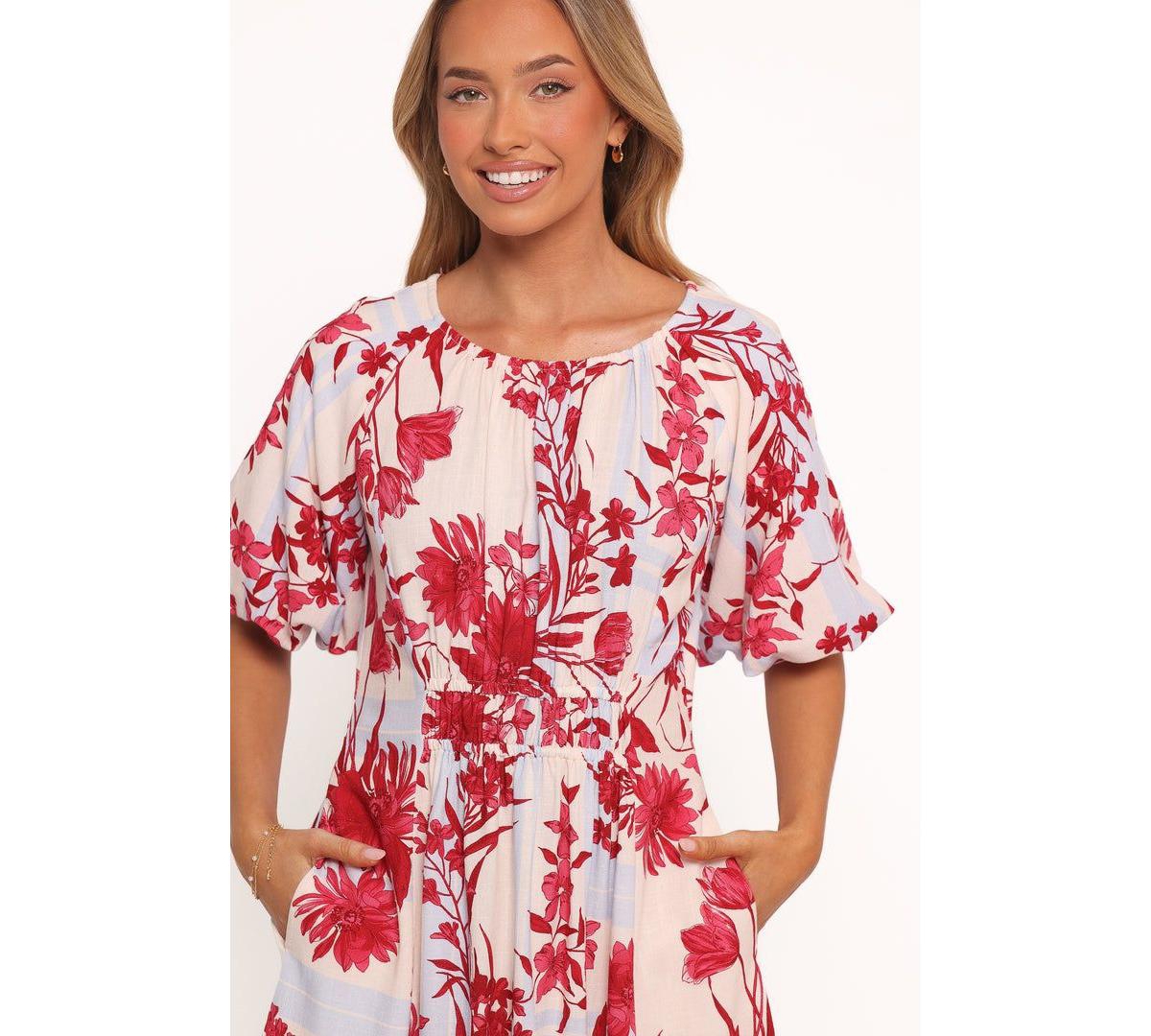 Petal and Pup Simmons Mini Dress - Fuchsia Floral