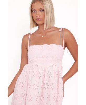 Women's Lynne Mini Dress - Pink Broderie