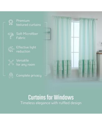 Pink Light Filtering Curtains Soft Microfiber Fabric Window Drapes, Thermal Insulated Grommet for Bedroom(42" W X 84" H, 2 Panels)