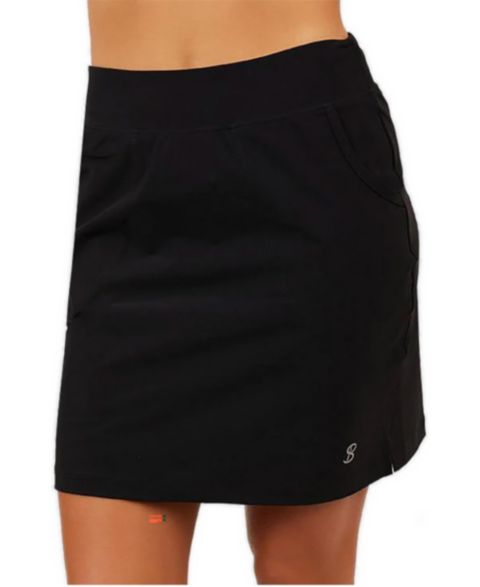 Женская юбка-шорты Sofibella 18 in UV Staples Golf Skort, цвет: Чёрный