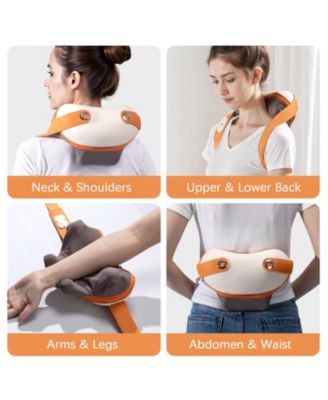 Cordless Neck & Shoulder Massager with Heat, 3 Modes & Rechargeable Battery for Full Body Relief