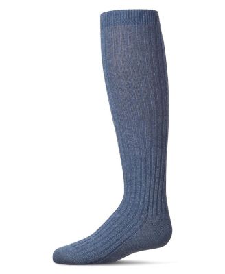 Girls Ribbed Cotton Blend Knee High Sock