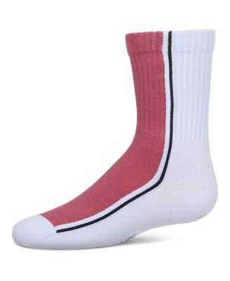 Big Girls Color Block Stripe Crew Socks