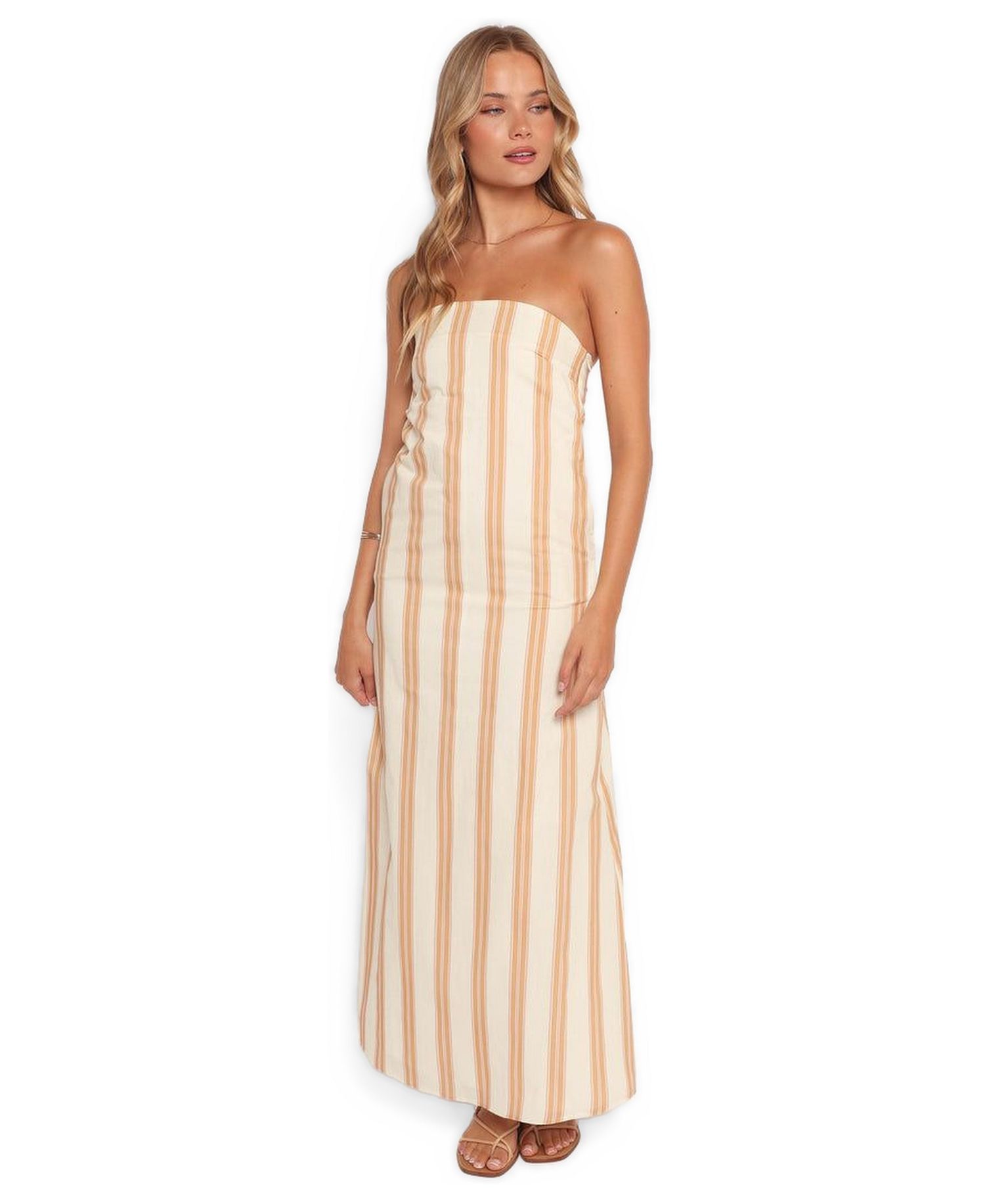 Women's Luisa Midi Dress - Brown Stripe