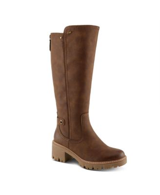 Lexis Water-Resistant Tall Shaft Boot with Adjustable Calf and Shock-Absorbing Sole