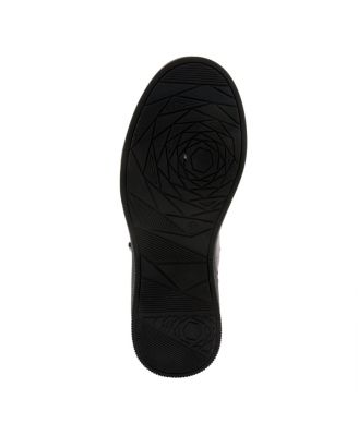 Hoylein Leather Combat-Style Boot with Double Zippers and Removable Insole