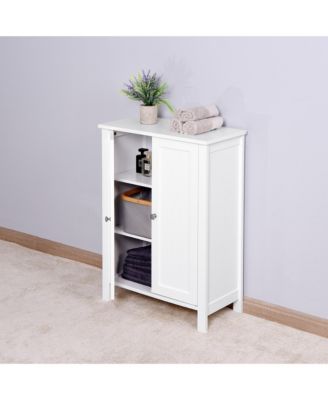 CASAINC 1Pc MDF Double Doors, Adjustable Shelf & Waterproof Finish Bathroom Floor Cabinet