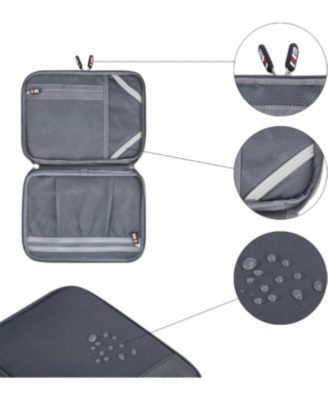Double Layer Electronics Organizer Bag - Travel Cable Storage Case for USB Drives, SD Cards, Charging Cords & Mini Tablets