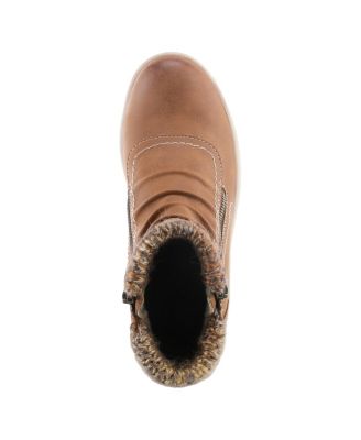 CLEORA Water Resistant Dual-Zip Bootie with Faux Shearling Lining
