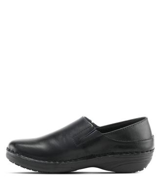 Professional Manila Leather Slip-On Work Loafer with Removable Insole and Skid-Resistant Sole