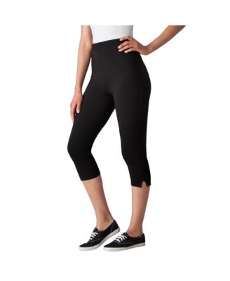 Plus Size Within Capri Pull-On Stretch Knit Cotton Spandex Leggings