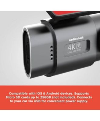 4K Dash Camera MicroSD Memory Slot with Dual Lens With G Sensor For Impact Recording and Night Vision (1 Front and 1 Rear Camera) 1606037