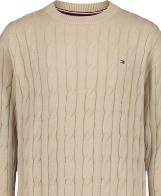 Boys' 8-20 Crewneck Cable Knit Sweater