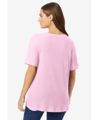 Women's Within Waffle Thermal Satin Trim Tee