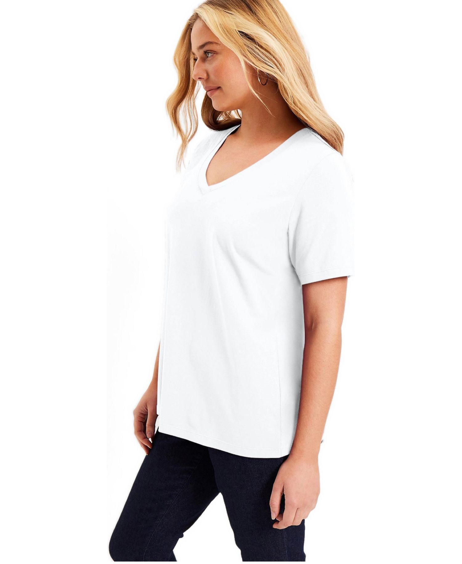 Women's June and Vie Short-Sleeve V-Neck One + Only Tee