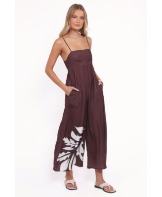 Women's Delfina Jumpsuit - Brown Palm