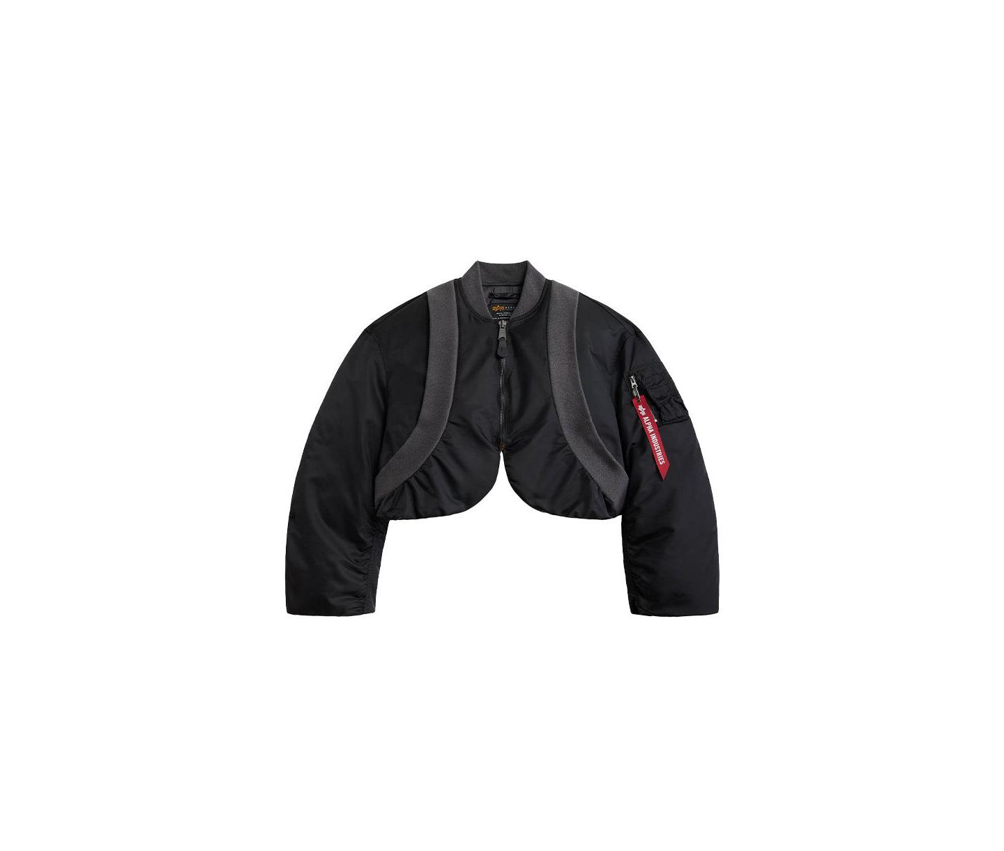 Женская куртка Alpha Industries Knit Rib Ma-1 Flight Jacket W, цвет: Чёрный — фото 2