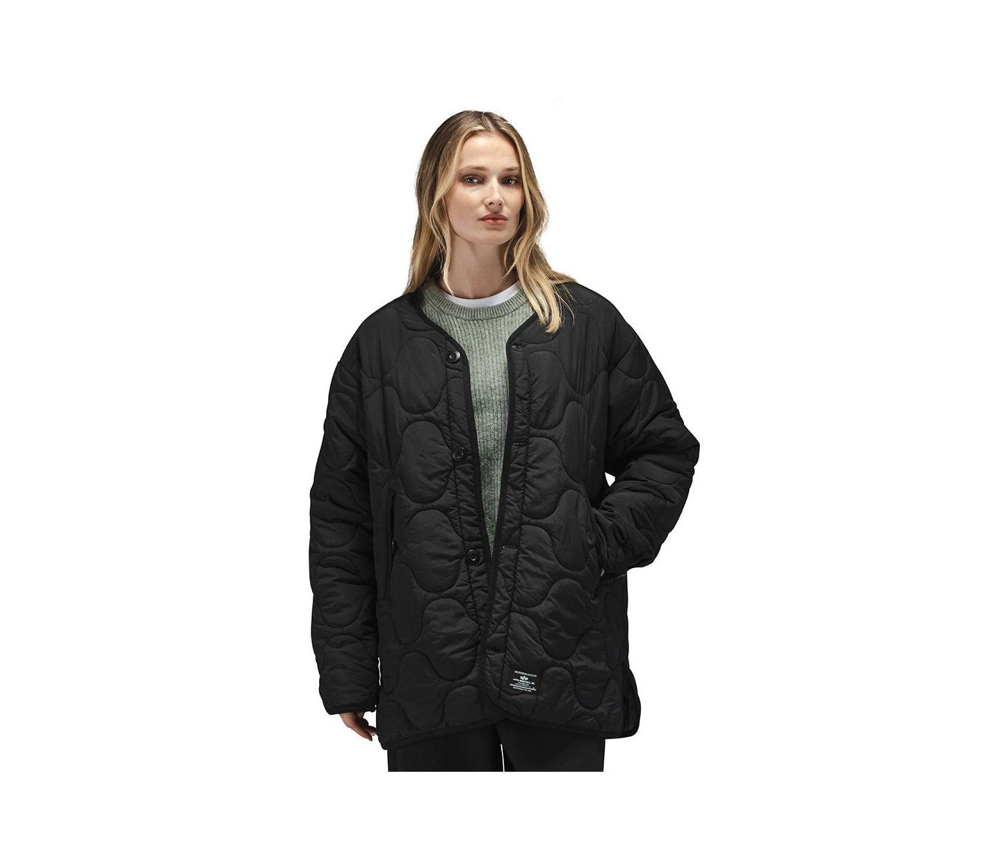 Женские куртки Alpha Industries Reversible Als/92 Mod Liner W, цвет: Чёрный — фото 1