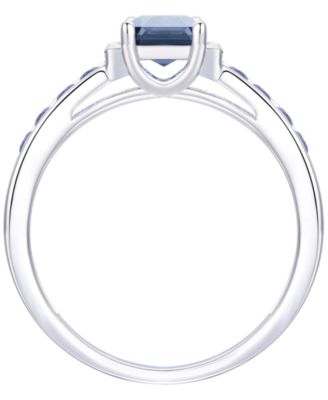 Gemstone and Diamond Ring (1/20 ct. t.w.) in 14K White Gold (also in 14K Gold)