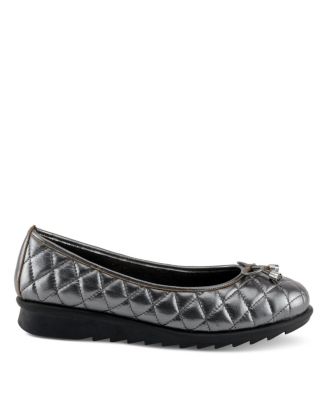Ballequina Ballet Flat with Quilted Leather Upper