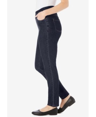 Women's Within Tall Flex-Fit Pull-On Straight-Leg Gap-Free Stretch Denim Jeans