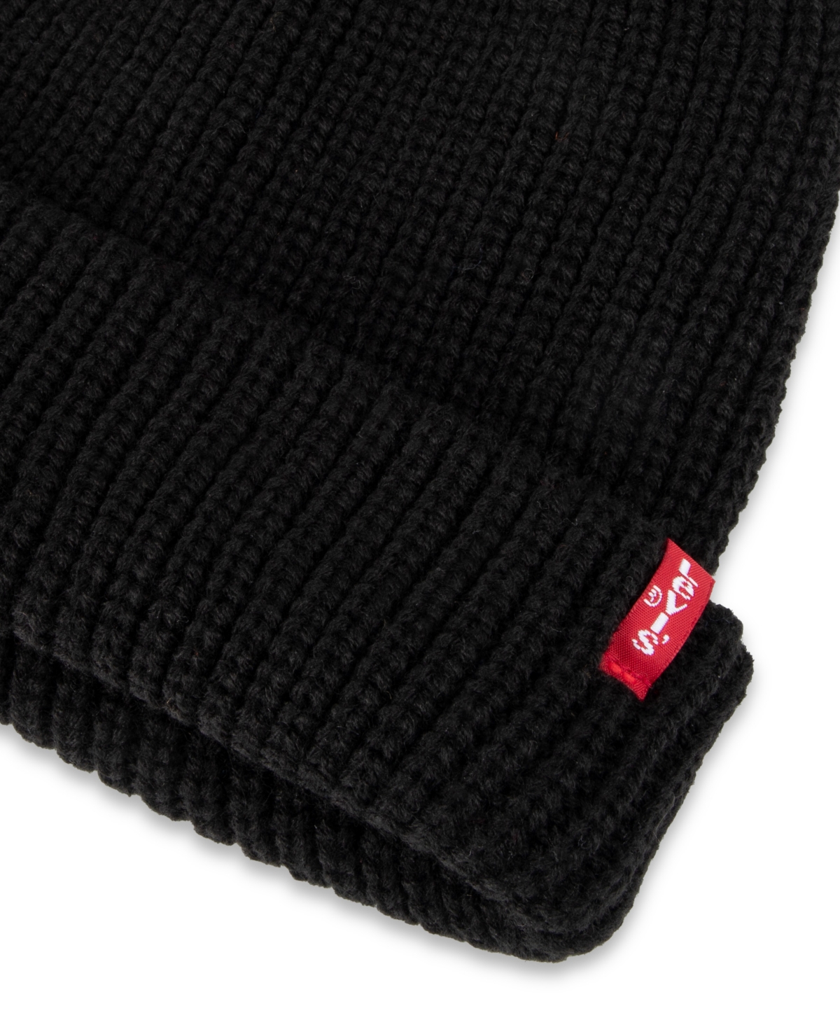 Levi's Men's Crop Roller Beanie Hat In Black