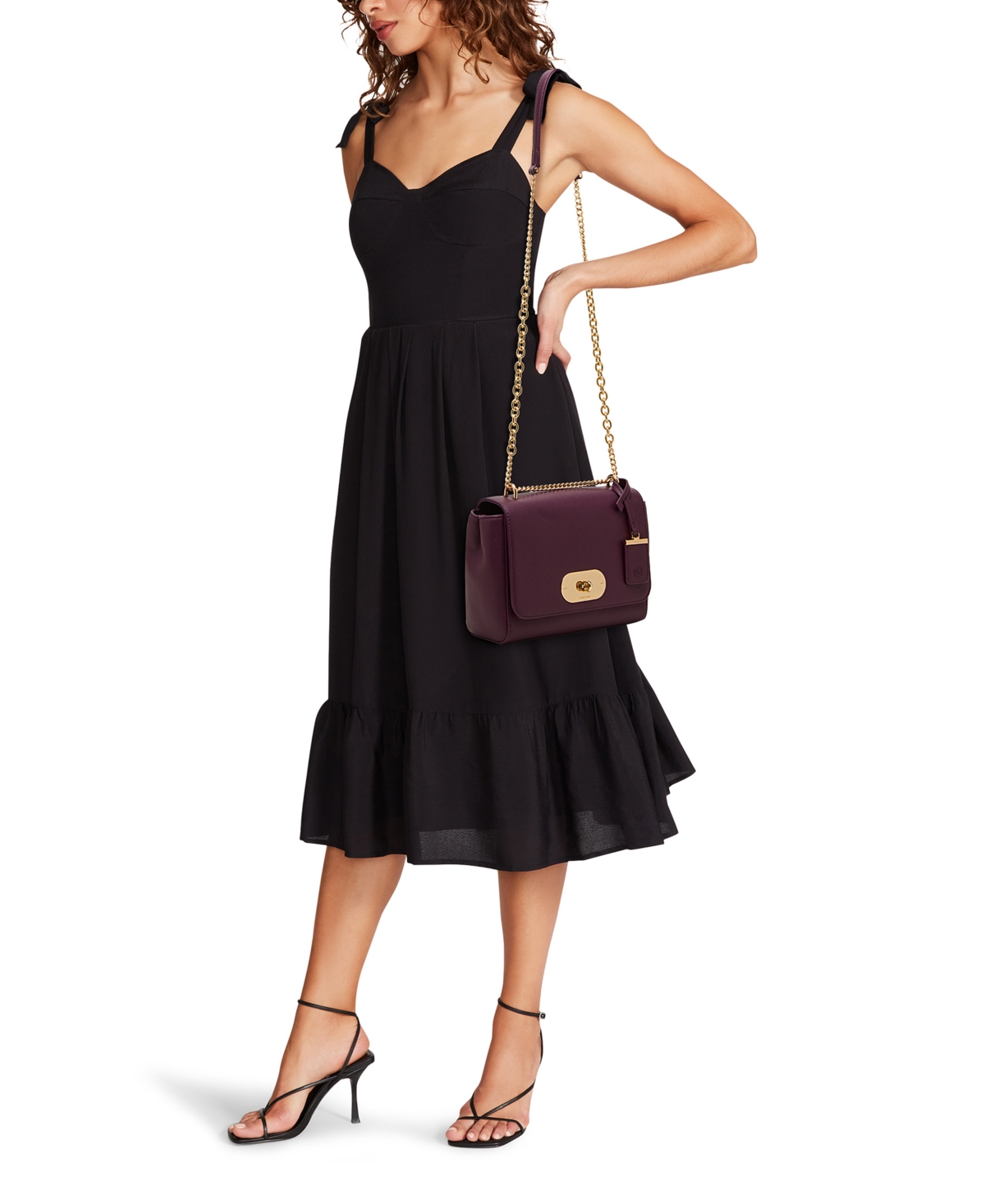 Anne Klein Flap Small Shoulder Bag In Purple