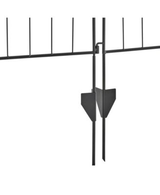 Backyard Garden Decorative Fencing with 4 Panels and Steel Wire Frame