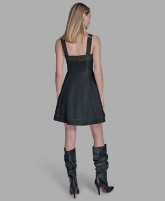 Women's Square Neck Denim Dress