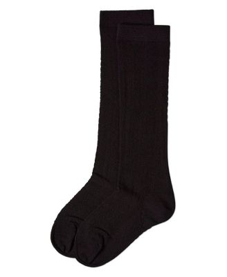 Big Girls Diamond-Patterned Rayon Blend Knee Sock