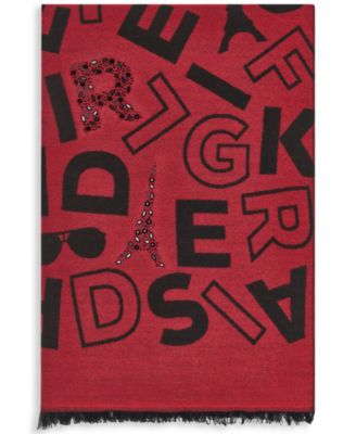 KARL LAGERFELD PARIS - Women's Jumble Block Letter Blanket Scarf
