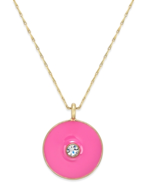 UPC 098686602687 product image for kate spade new york Gold-Tone Colorful Enamel Message Crystal Pendant Necklace | upcitemdb.com