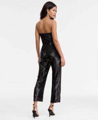 Women's Sequin Strapless Jumpsuit, Macy's Exclusive