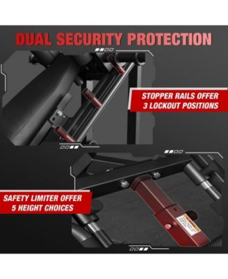 Leg Press Hack Squat Machine Combo, Leg Exercise Machine with Linear Bearing, 45-Degree Lower Body Special with Weight Storage for Quads, Hamstring, Glutes, Calves