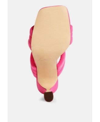 Womens New Crush Quilted Spool Heel Sandals