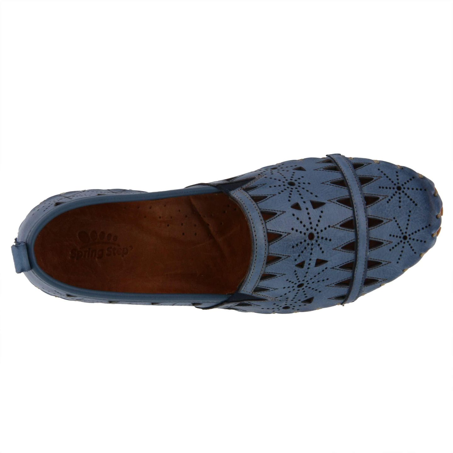 Женские туфли Spring Step Fusaro Slip-On Loafer with Leather Upper, цвет: Синий — фото 5