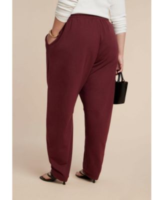 Elements Women's Plus Size Barrel Leg Sweatpant